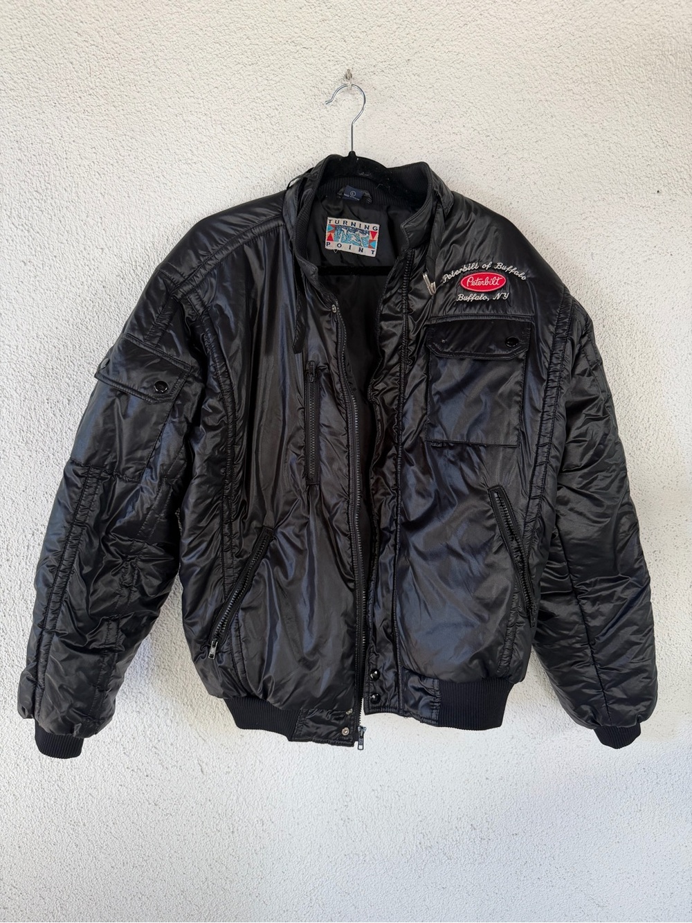 Black Peterbilt Puffer Down Jacket